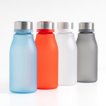 Gourde en plastique recyclé finition mate avec mousqueton, 350 ml vue plusieurs couleurs