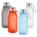 Gourde en plastique recyclé finition mate avec mousqueton, 350 ml vue 3