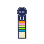 Marque-page en carton avec bandes adhésives colorées couleur bleu avec zone d'impression