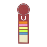 Marque-page en carton avec bandes adhésives colorées couleur rouge première vue