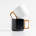 Tasse à double paroi en acier inoxydable avec anse en bois, 350 ml Vue 1