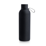 Gourde isotherme en acier inoxydable avec finition gomme, 500 ml couleur noir vue 11