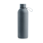 Gourde isotherme en acier inoxydable avec finition gomme, 500 ml couleur gris clair