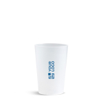 Gobelet réutilisable en plastique fabriqué en Europe, 200 ml vue avec impression