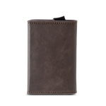 Porte-monnaie et porte-cartes avec protection RFID et accès à un clic couleur marron