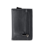 Porte-monnaie et porte-cartes avec protection RFID et accès à un clic couleur noir Vue 1