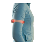 Bande en silicone pour visibilité avec 2 LED et fermeture velcro couleur rouge quatrième vue