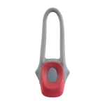 Lumière pour vélo avec 2 LED et sangle en silicone pour fixation couleur rouge première vue