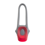 Lumière pour vélo avec 2 LED et sangle en silicone pour fixation couleur rouge troisième vue
