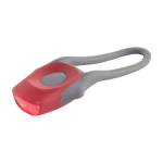 Lumière pour vélo avec 2 LED et sangle en silicone pour fixation couleur rouge quatrième vue
