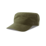 Casquette militaire en coton avec visière et velcro, 280 g/m² couleur vert olive