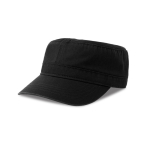Casquette militaire à bord semi-courbé en coton écologique, 280 g/m² couleur noir vue 11