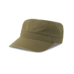 Casquette militaire à bord semi-courbé en coton écologique, 280 g/m² couleur vert olive