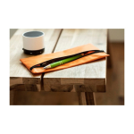 Trousse scolaire rectangulaire en polyester avec fermeture noire deuxième vue