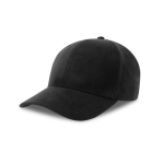 Casquette en polyester recyclé à 6 panneaux, toucher velours 135 g/m² couleur noir vue 11