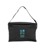 Sac isotherme dans plusieurs couleurs, 6 canettes, poignée assortie couleur noir avec zone d'impression