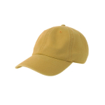 Casquette vintage non structurée en coton recyclé, 260 g/m² couleur moutarde
