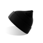 Bonnet en polyester recyclé à double couche avec patch couleur noir vue 11