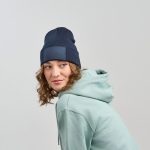 Bonnet en polyester recyclé à double couche avec patch Vue 1