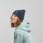 Bonnet en polyester recyclé à double couche avec patch vue 2