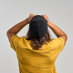 Bonnet en polyester recyclé à double couche avec patch