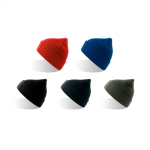 Bonnet en polyester recyclé à double couche avec patch vue plusieurs couleurs