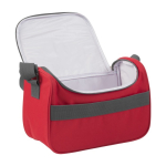 Sac isotherme en polyester avec anse de transport ajustable couleur rouge deuxième vue