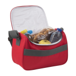 Sac isotherme en polyester avec anse de transport ajustable couleur rouge cinquième vue