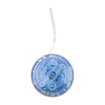 Yo-yo translucide qui s’illumine à l’utilisation, avec cordon blanc couleur bleu ultramarine première vue