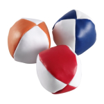 Set de 3 balles de jonglage en PVC dans un sac en coton couleur multicolore première vue