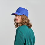 Casquette en polyester recyclé avec visière italienne, 220 g/m² vue 2