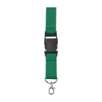 Tour de cou en polyester avec mousqueton et porte-clés, coloris couleur vert première vue