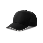 Casquette de baseball à 5 panneaux en polyester recyclé, 220 g/m² couleur noir vue 11