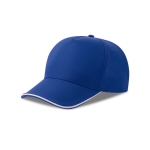 Casquette de baseball à 5 panneaux en polyester recyclé, 220 g/m² couleur bleu roi