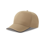 Casquette de baseball à 5 panneaux en polyester recyclé, 220 g/m² couleur kaki