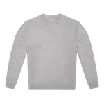 Sweat unisexe en coton et polyester à col rond, 280 g/m² B&C couleur gris chiné
