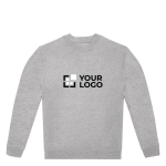 Sweat unisexe en coton et polyester à col rond, 280 g/m² B&C vue avec impression