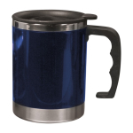 Mug thermique acier inoxydable avec couvercle à fermeture coulissante couleur bleu première vue