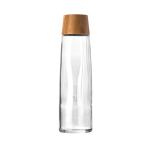 Bouteille en verre durable premium avec bouchon en bambou, 750 ml vue avec impression