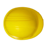 Antistress en PU en forme de casque de chantier couleur jaune première vue
