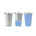 Gobelet en aluminium recyclé qui change de couleur, 450 ml couleur bleu ciel