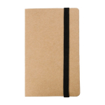 Porte-mémos en carton avec fermeture élastique et poche pour cartes première vue