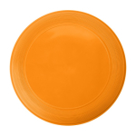 Frisbee personnalisé avec logo sérigraphié pour événement Santa Mónica couleur orange première vue