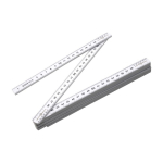 Règle pliable en plastique avec échelle en centimètres, 2M couleur blanc quatrième vue