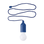 Ampoule LED personnalisable de couleur avec corde suspendue assortie couleur bleu première vue