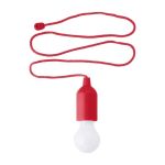 Ampoule LED personnalisable de couleur avec corde suspendue assortie couleur rouge première vue