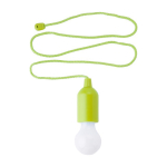 Ampoule LED personnalisable de couleur avec corde suspendue assortie couleur vert clair première vue