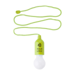 Ampoule LED personnalisable de couleur avec corde suspendue assortie couleur vert clair deuxième vue