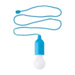 Ampoule LED personnalisable de couleur avec corde suspendue assortie couleur bleu ciel première vue