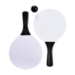 Set publicitaire de raquettes avec balle Set Tennis Plage Strand couleur noir première vue